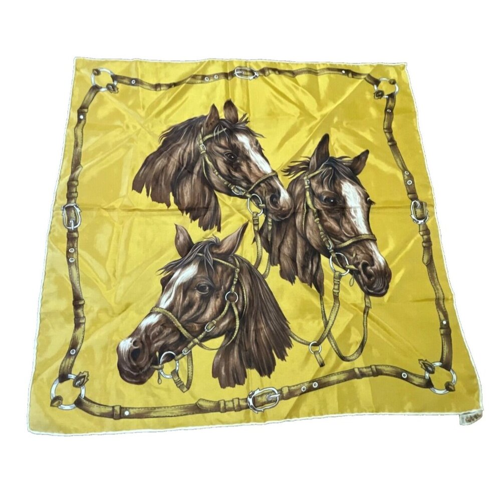 Equestrian  Western Ranch Rodeo Horse Head Bridle Scarf Cravat Ascot